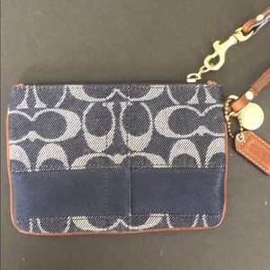 Denim Coach Wristlet